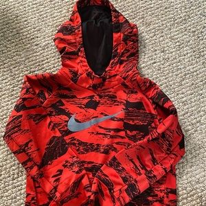 Red Nike Dri-fit Hoodie size 6